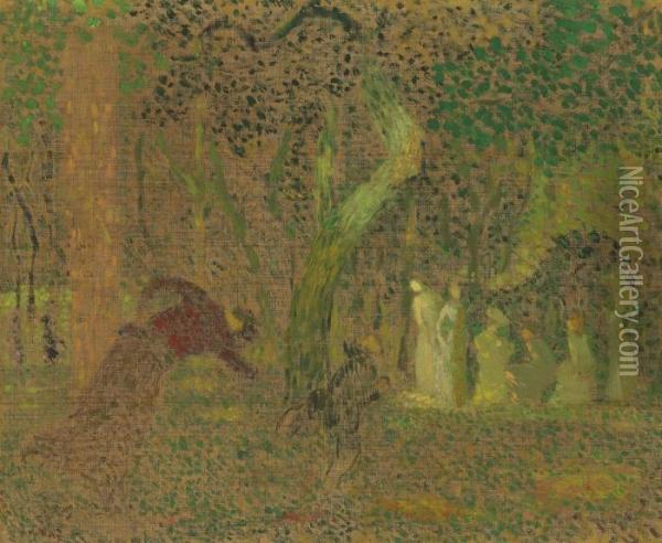 Scene De Theatre (l'enfant Prodigue?) Oil Painting - Jean-Edouard Vuillard