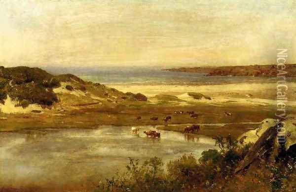 By the Sea, Newport, Rhode Island Oil Painting - Thomas Worthington Whittredge
