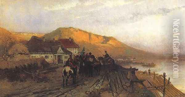 Nad Dniestrem Oil Painting - Josef von Brandt