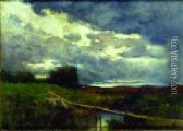 Marsh At Dawn Oil Painting - Jean-Francois Millet