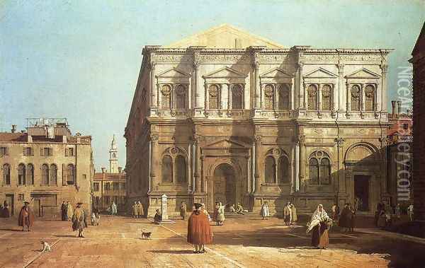Campo San Rocco c. 1735 Oil Painting - (Giovanni Antonio Canal) Canaletto