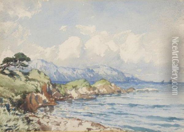 Bord De Mer A Saint Tropez Oil Painting - William Georges Thornley