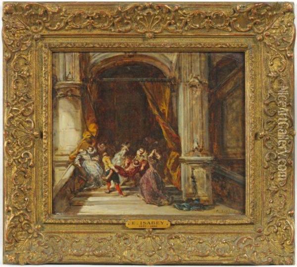 Assassinat Du Duc De Guise Oil Painting - Eugene Isabey