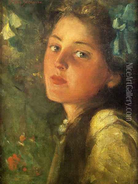 A Wistful Look Oil Painting - James Carroll Beckwith