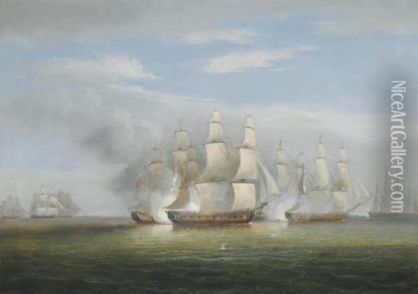 H.m.s. 
Arethusa Oil Painting - Thomas Luny