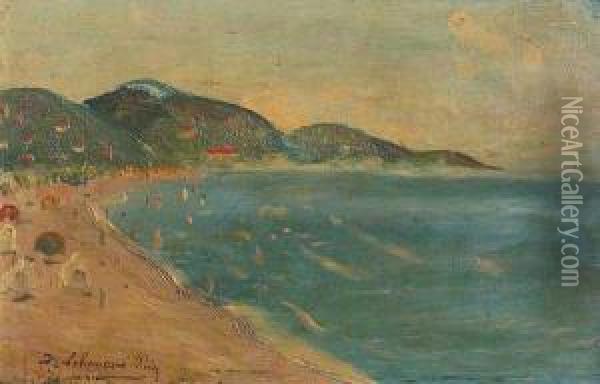 Playa Con Costa Oil Painting - Dolcey Schenone Puig