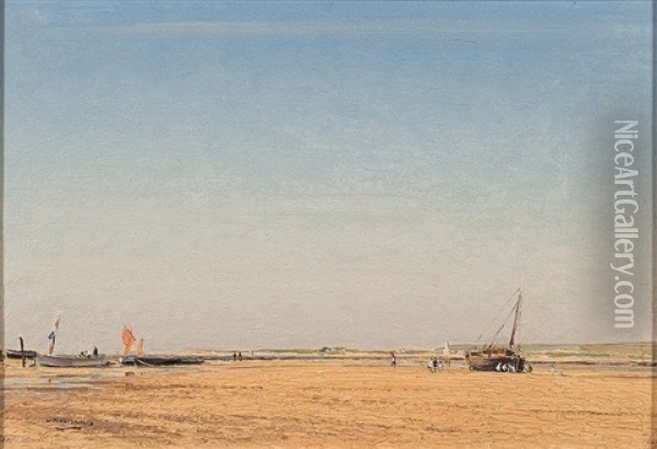 Western Sands Oil Painting - William Page Atkinson Wells