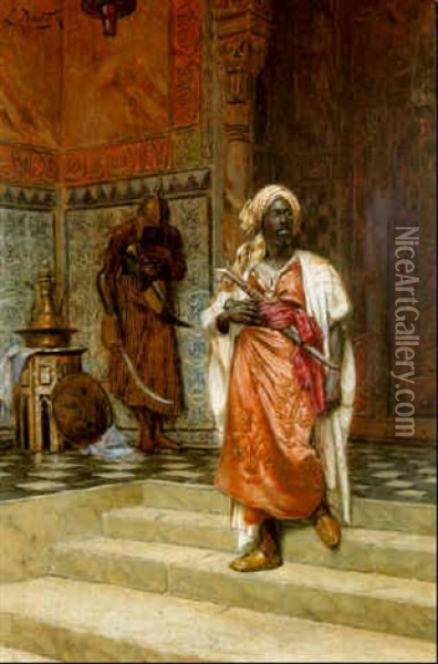 The Emir Oil Painting - Ludwig Deutsch