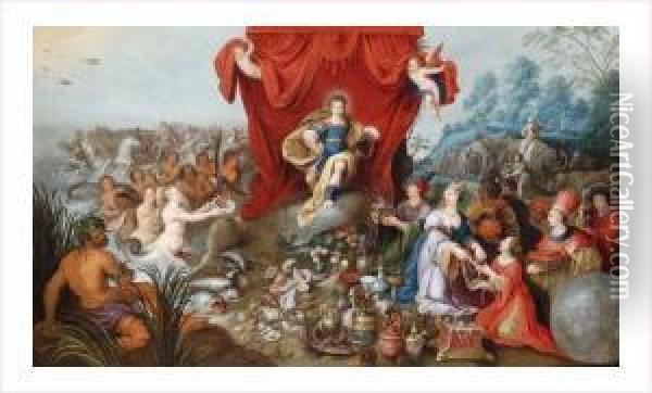 Apollon Regnant Sur Le Monde Oil Painting - Hans III Jordaens