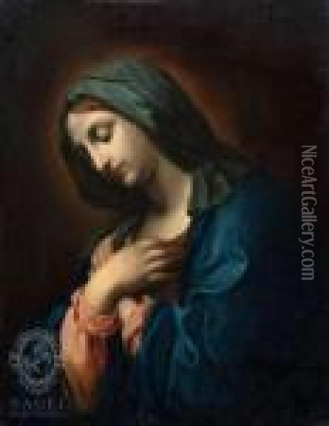 Madonna In Prayer Oil Painting - Carlo Dolci