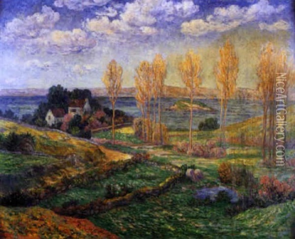 Paysage Breton: La Vallee De Treboul Oil Painting - Ernest Ponthier De Chamaillard