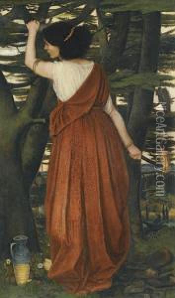 Rispah, The Daughter Of Aiah Oil Painting - John Roddam Spencer Stanhope