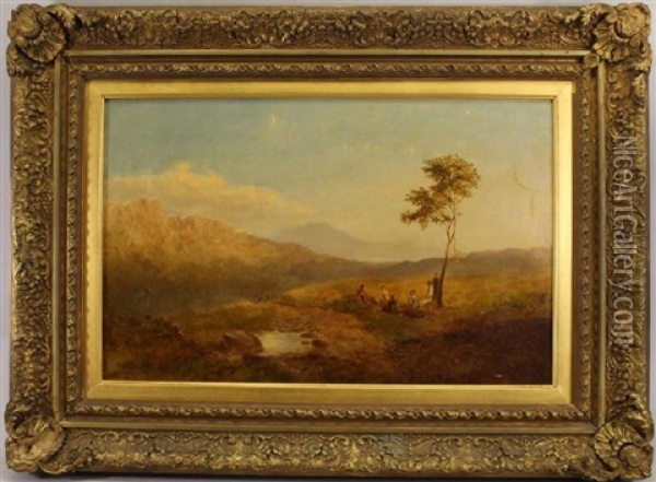 Picnic In The Highlands Oil Painting - Copley Fielding