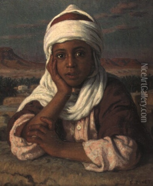 Portrait De Messaoud Benhaideche Oil Painting - Alphonse Etienne Dinet