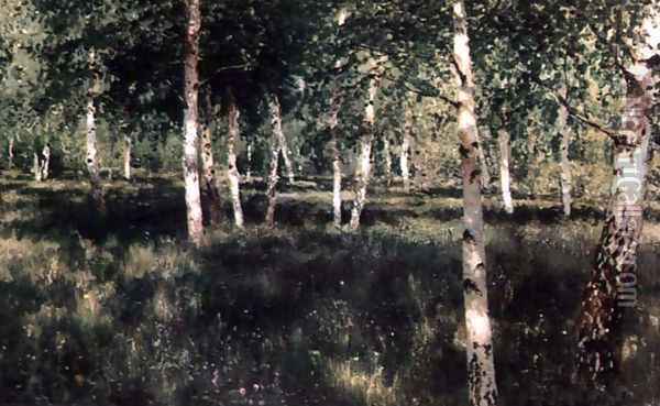 Birch Copse, 1889 Oil Painting - Isaak Ilyich Levitan