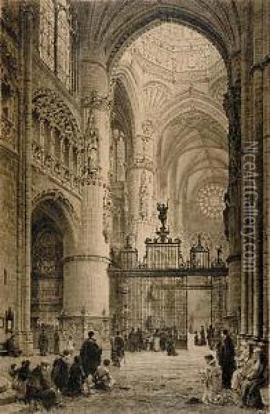 Cathedral Interior Ah Oil Painting - Axel Herman Haig