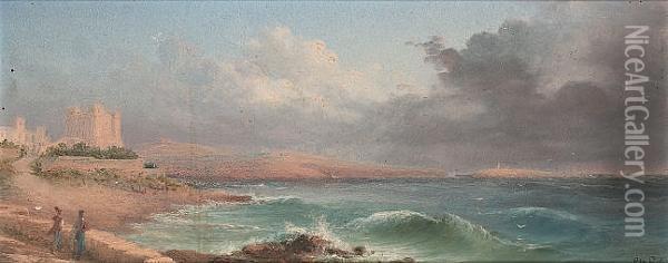 St Pauls Bay, Malta Oil Painting - Luigi Maria Galea