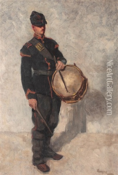 Tobosar Din Armata Regala Oil Painting - Nicolae Petrescu Mogos