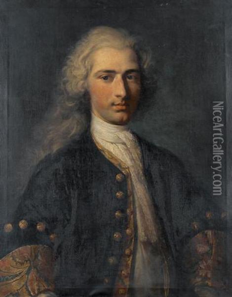 Portrat Des Niklaus Tscharner Oil Painting - Johann Rudolf Huber