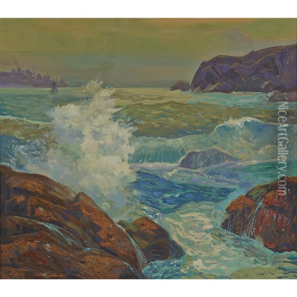 Seascape Oil Painting - Carl Rudolph Krafft