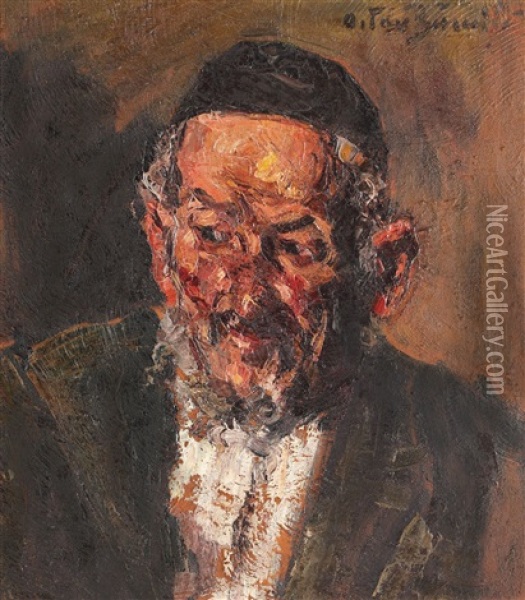 Jew From Iasi Oil Painting - Octav Bancila
