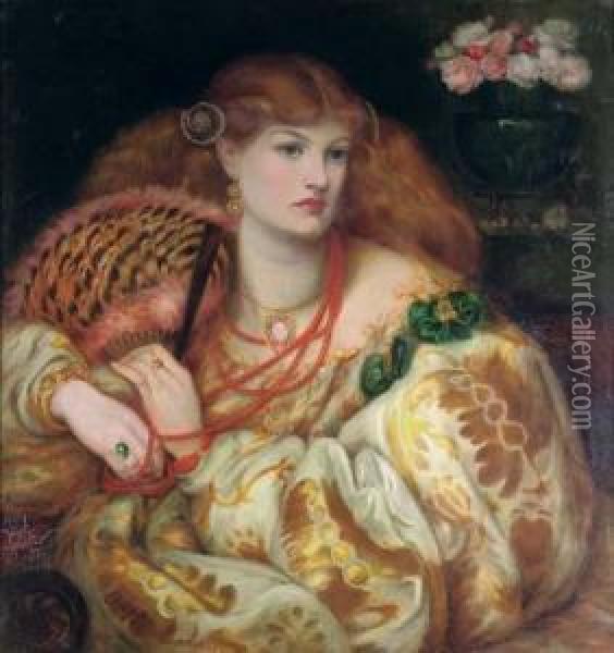 Monna Vanna Oil Painting - Dante Gabriel Rossetti