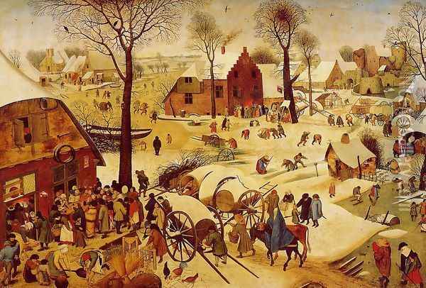 The Census at Bethlehem Oil Painting - Pieter the Elder Bruegel
