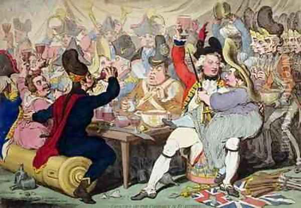 Fatigues of the Campaign in Flanders Oil Painting - James Gillray