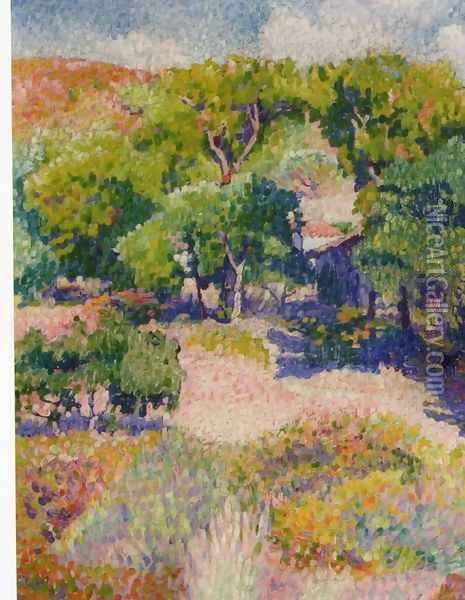 Cypresses Oil Painting - Henri Edmond Cross