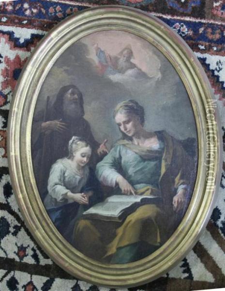 St Anne Agnews Oil Painting - Francesco Solimena