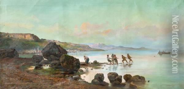 Pescadores Oil Painting - Pietro Barucci