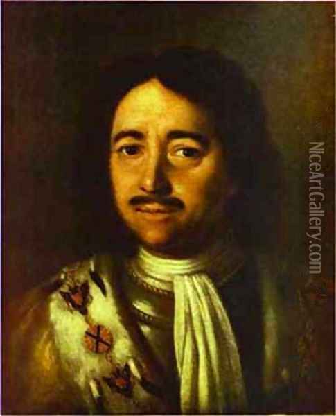 Portrait Of Peter The Great 1772 Oil Painting - Aleksei Antropov