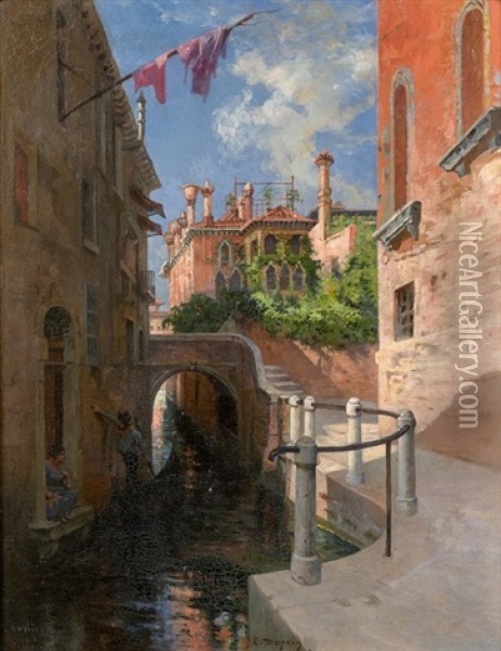 Venise Oil Painting - Edmond Louis Dupain
