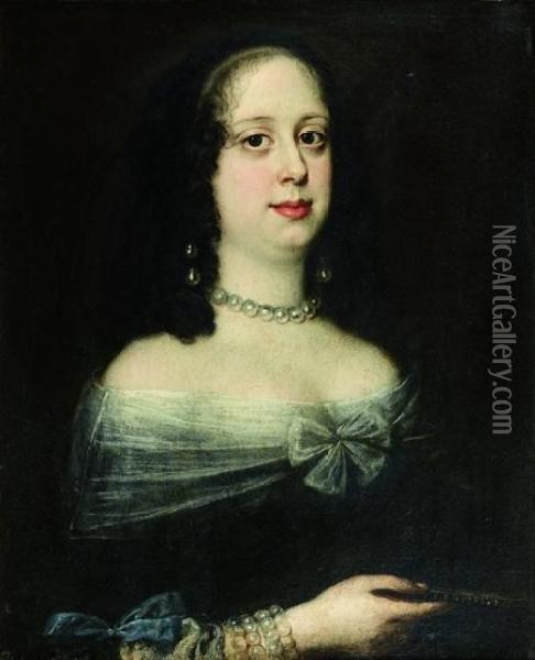 Portrait De Victoria Della Rovere, Epouse De Cosme Ii Oil Painting - Justus Sustermans