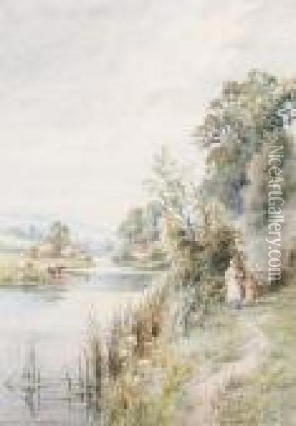 On The Arun, Sussex Oil Painting - Henry John Kinniard