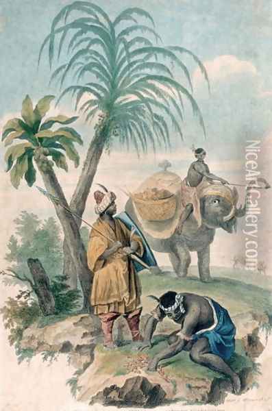 Africa, published c.1790 Oil Painting - G. Wagner