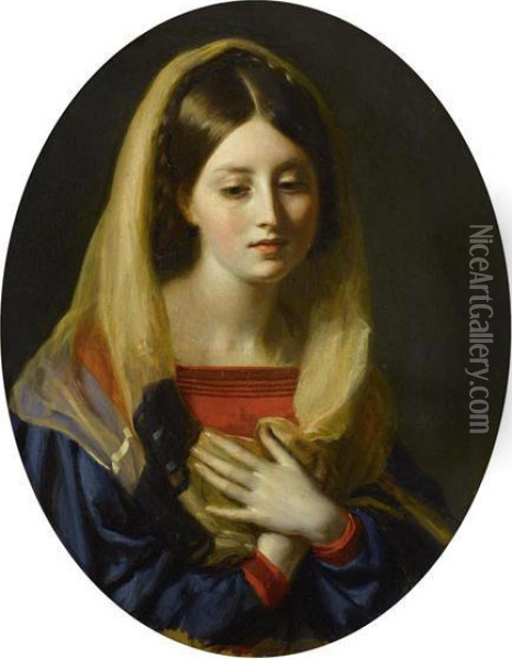 Mme Francheschi Nee Dausse Oil Painting - Jeanne-Francoise-Etiennette Dansse-Romilly