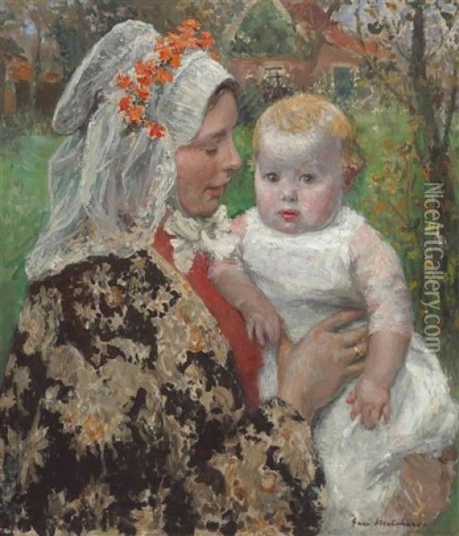 The Young Mother Oil Painting - Gari Melchers