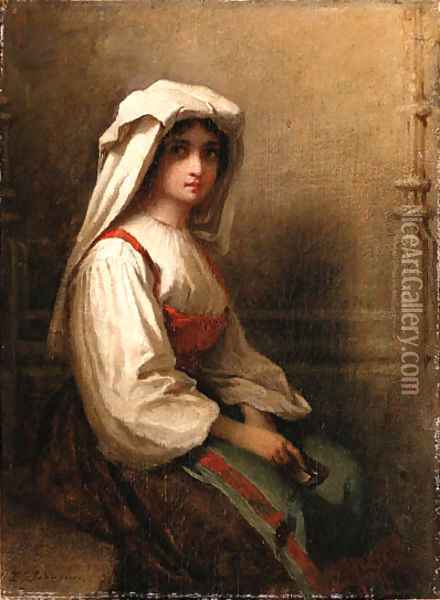 Portrait of a woman Oil Painting - Eastman Johnson