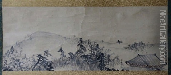 Landscape Sketch Oil Painting - Matsumura Goshun