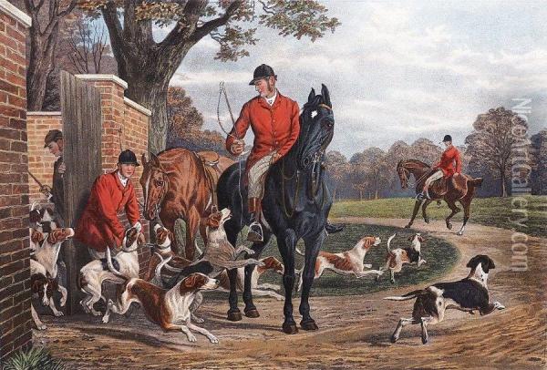 A Pair Of Hunting Scenes Oil Painting - Edward Gilbert Hester