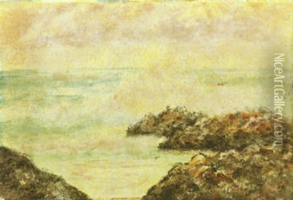 Coastal Scene Oil Painting - Joaquin Clausell