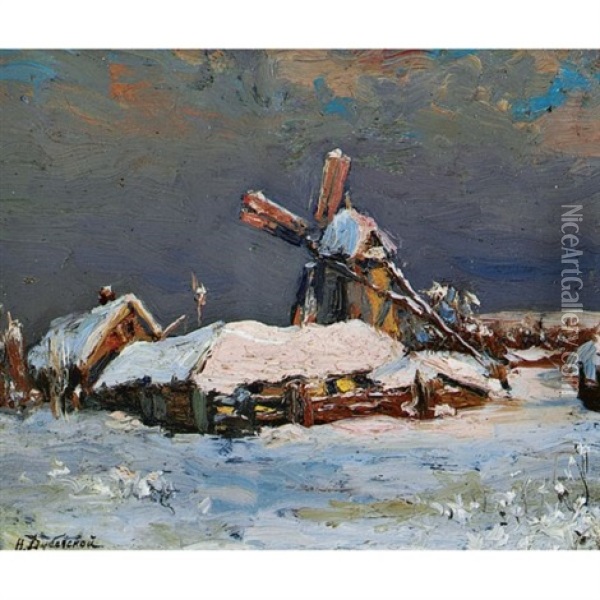 Winter Landscape Oil Painting - Nikolai Nikanorovich Dubovskoy