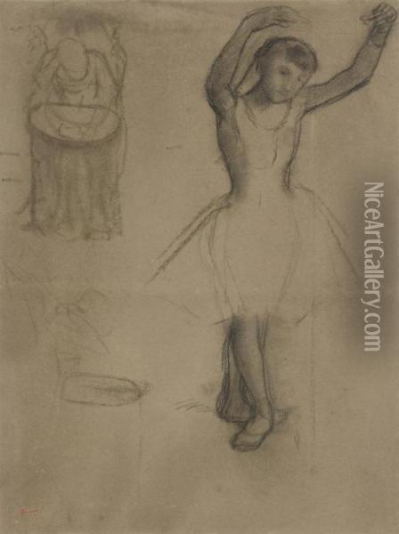 Danseuse Debout Oil Painting - Edgar Degas