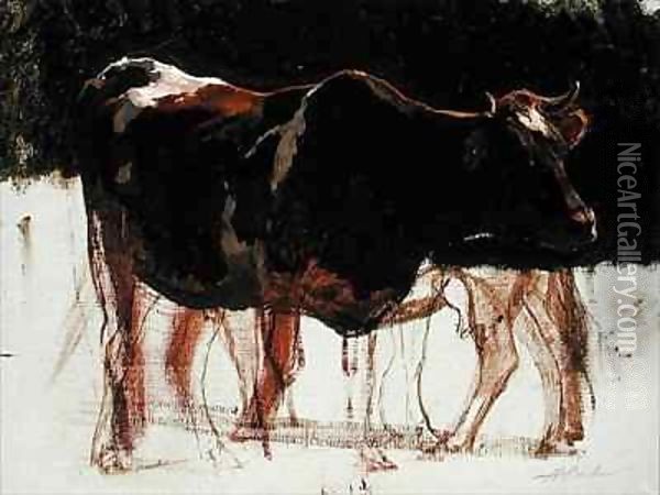 Study of Cattle Oil Painting - Auguste Bonheur