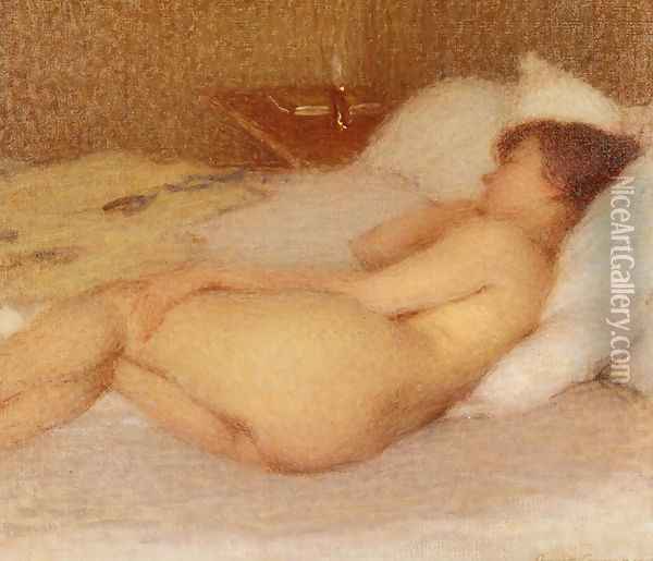 Femme Nue (Female Nude) Oil Painting - Ernest Joseph Laurent