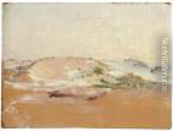 La Petite Dune Au Soir Oil Painting - Ivan Pavlovich Pokhitonov
