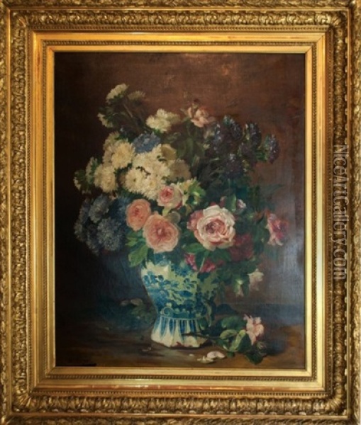 Bouquet De Fleurs Oil Painting - Dominique Hubert Rozier