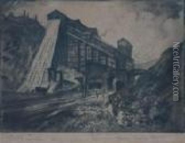 Coal The Great Incline Oil Painting - Joseph Pennell