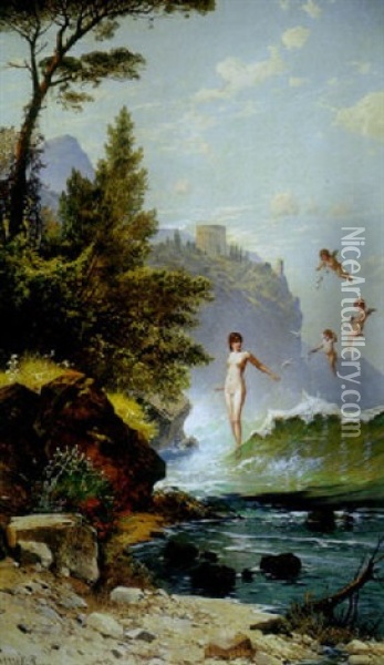 The Birth Of Venus Oil Painting - Hermann David Salomon Corrodi